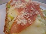Tartine poireau, parmesan