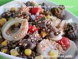 Salade de lentilles aux escargots et coeur de palmier