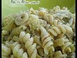 Torsettes aux poireaux et champignons, sauce curry