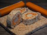 Bread makis au surimi, coleslaw et fromage frais ail et fines herbes