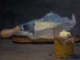 Crème de potiron, compotée de châtaignes, spéculoos et Boursault