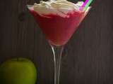 Smoothie de betterave à la pomme et chantilly au chèvre frais