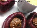 Financier pourpre et son coeur nutella