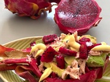 Salade du dragon ou pitaya au thon et avocat