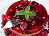 Gelée de framboise, sur flan