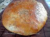 Pain farine/semoule cuit au four