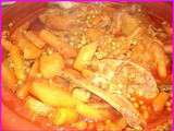 Tajine de pommes de terre et petits legumes