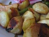 Poêlée pommes de terre, poivrons, pommes et thym