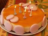Bavarois à l'abricot-gâteau d'anniversaire très léger