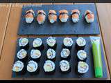 Makis et sushis - saumon fumé et avocat