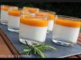 Panna cotta au romarin et coulis d'abricot