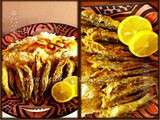 Anchois frits et riz à la sauce aux crevettes