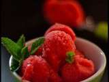 Sorbet à la fraise et au gingembre