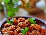 Tajine: Boulettes de kefta au riz (viande hachée)