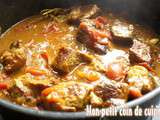 Sauté de veau aux tomates et au curry sans lait et sans gluten