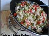 Mélange quinoa boulgour à la poelé de légumes