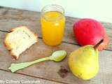 Confiture poires - mangue (Mango and pear jam)