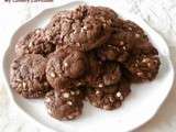 Cookies chocolat pépites de chocolat blanc (White chocolate chips chocolate cookies)