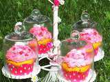 Cupcakes aux fraises et à la rose (Cupcakes with strawberries and rose)
