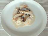 Escalopes de poulet à la crème et aux champignons (Chicken breasts with cream and mushrooms)