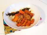 Filet mignon carottes, butternut, curry (Pork tenderloin carrots, butternut, curry)