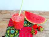 Jus fraises - pastèque au Juice Expert de Magimix (Watermelon and strawberry juice)