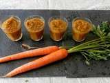 Purée de courgettes et carottes en verrines (Mashed zucchini and carrots glasses)
