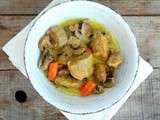 Sauté de porc au curry, carottes et champignons (Pork sautéed with curry, carrots and mushrooms)