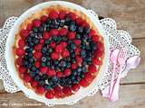 Tarte framboises et myrtilles (Raspberry and Blueberry tart)