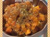 Courge au four et ses petits oignons