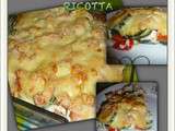 Gratin de courgettes, poivrons, blanc de dinde et ricotta