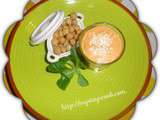 Houmous au poivron rouge, mascarpone et épices