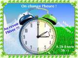 On change l’heure !!! Le printemps frappe à la porte :-)