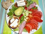 Salade repas à la mâche & aux pousses d’épinards