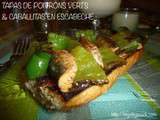 Tapas de poivrons verts & Caballitas en escabeche