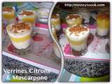 Verrines aux Citrons verts & jaune et sa crème de mascarpone