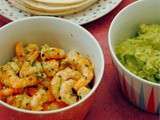 Plateau repas en kit pour soir de flemme - les tacos aux crevettes marinées