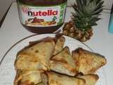 Samossa de crêpes à l'ananas et au Nutella