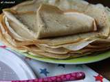 Crêpes sans sucre et sans beurre ( à la compote de pomme et purée d’amande )