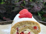 Gâteau roulé aux fraises ( génoise au thermomix)