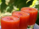 Soupe froide melon & pastèque, paprika fumé