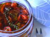 Tomates-cerises confites à l’ail et au thym