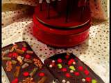 Tablette de chocolat aux couleurs de Noël