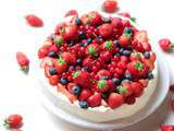 Cheesecake estivale chocolat blanc/fruits rouges