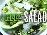 Salade « all green », parmesan et vinaigrette aux herbes