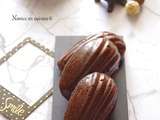 Madeleines chocolat cœur beurre de cacahuète