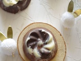 Petites marguerites chocolat coque marbré
