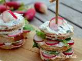 Mini Club Sandwich au St Môret®, Radis, Mâche et Pain Harrys