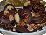 Mini Mendiants Chocolat Menthe ou pointe de Wasabi