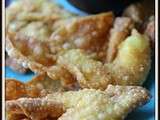 Won-ton frits aux crevettes accompagnées de leur sauce à l'abricot